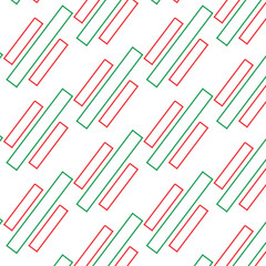 Red hearts school alphabet vector seamless pattern design with textured green arrows