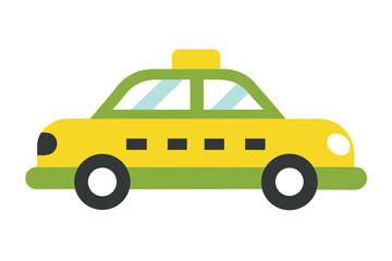 Taxi Icon Vector Art Illustration &ndash; Cab, Transport, Urban Clipart for Microstock and Design Use