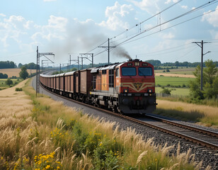 train on the railway