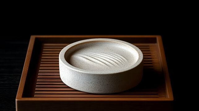 Ceramic cup of Oolong tea on a chaban table