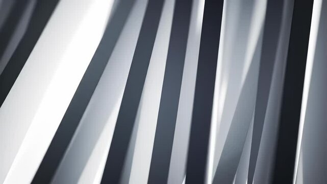 Abstract lines form a sleek geometric pattern, casting dynamic shadows in a modern grayscale background with stark contrast.