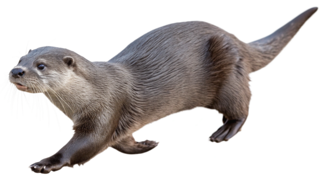 Otter isolated transparent background
