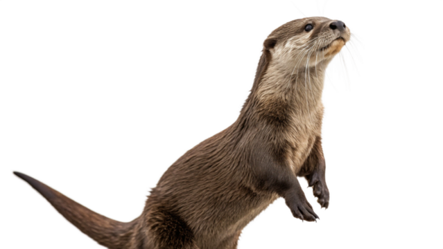 Otter isolated transparent background