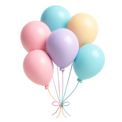 Colorful balloons floating for a festive