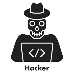 Hacker Solid Black Icon