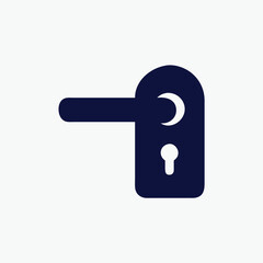 Lock vector icon, door handle icon in trendy flat style