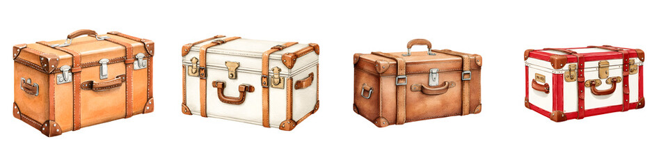 Vintage Leather Luggage and Travel Suitcases