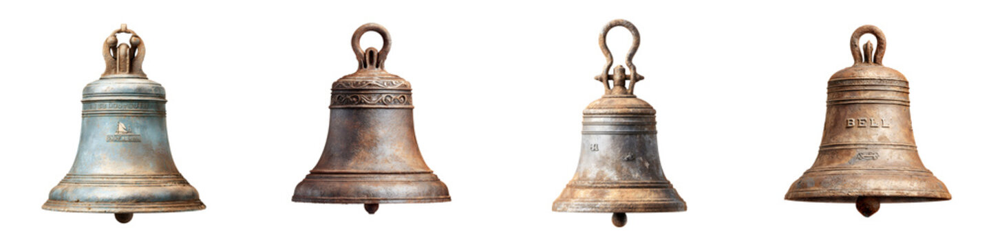 Ornate vintage antique bells