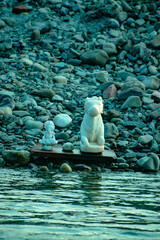 nandi and lord ganesh at ganga river