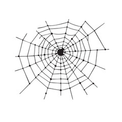 Obraz premium Intricate Spiderweb Design A Detailed Illustration of a Circular Web