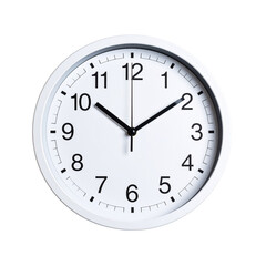 simple wall clock, png file of isolated cutout object with shadow on transparent background