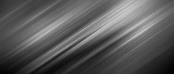 Diagonal abstract Monochrome black and white light beam gradient, soft motion blur grain noise texture. moody cinematic overlay, analog retro grayscale, banner header poster website background.