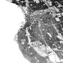 3D illustration of city and urban in Milwaukee USA