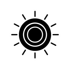 Sun halo icon in filled style