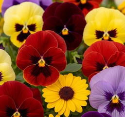 red and yellow flowers