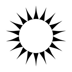 Sunshine icon vector. Rays of the sun illustration sign. Solar corona symbol. Sun web icon. Shine symbol design for web and app.