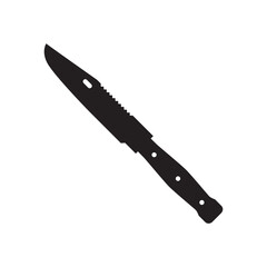 Knife icon vector. Hunting knife illustration sign. Military knife communication symbol. Cold weapon web icon set.