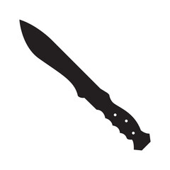 Knife icon vector. Hunting knife illustration sign. Military knife communication symbol. Cold weapon web icon set.