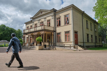 Impressions from the wooden town of Hjo, located at Sweden's second largest lake, the Vaettern, in the province of Skaraborg