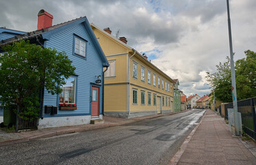 Impressions from the wooden town of Hjo, located at Sweden's second largest lake, the Vaettern, in the province of Skaraborg