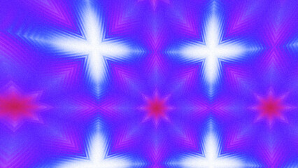 Abstract Radiant Burst with Soft Grain Texture, Symmetrical Glow Pattern in Psychedelic Style,...