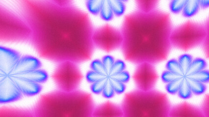 Abstract Radiant Burst with Soft Grain Texture, Symmetrical Glow Pattern in Psychedelic Style,...