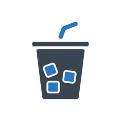 Iced Drink with Straw Icon