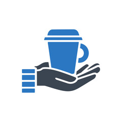 Hand Holding Coffee Cup Icon