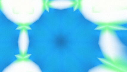 Abstract Radiant Burst with Soft Grain Texture, Symmetrical Glow Pattern in Psychedelic Style, Radiating Circular Abstract with Subtle Noise, Kaleidoscopic Starburst with Gradient Flow