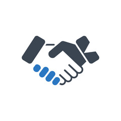 Handshake with Ribbon Icon