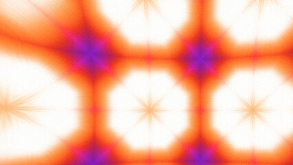 Obraz premium Abstract Radiant Burst with Soft Grain Texture, Symmetrical Glow Pattern in Psychedelic Style, Radiating Circular Abstract with Subtle Noise, Kaleidoscopic Starburst with Gradient Flow