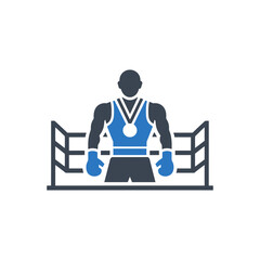 Boxer in Ring Icon