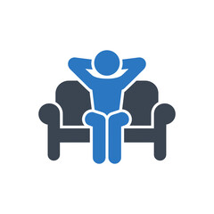 Relaxed Person on Couch icon
