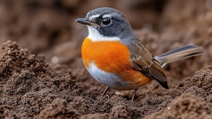 Close-up of a small bird with vibrant plumage.