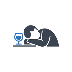 Person Resting with Drink Icon