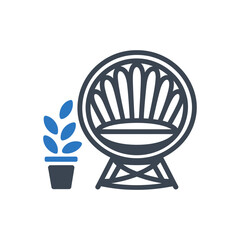 Chair and Plant Icon