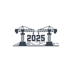 Naklejka premium Construction 2025 icon