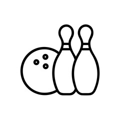Fototapeta premium Icon of a bowling ball and pins representing the sport