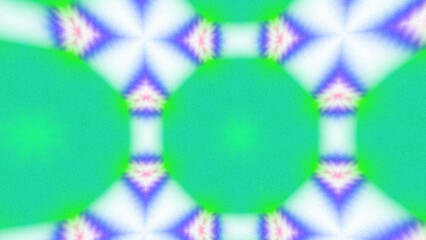 Abstract Radiant Burst with Soft Grain Texture, Symmetrical Glow Pattern in Psychedelic Style, Radiating Circular Abstract with Subtle Noise, Kaleidoscopic Starburst with Gradient Flow