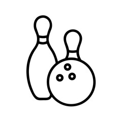 Icon of a bowling ball and pins representing the sport