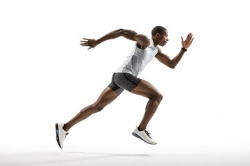 Energetic young man and woman in silhouette jumping, showcasing fitness and sport in active dance