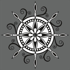 Circular pattern in the form of a mandala. Mehndi style. Decorative pattern in oriental style. Coloring book page. mandala post . mandala 