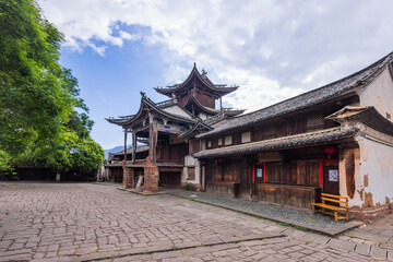 Obraz premium The landscape of Shaxi Ancient Town in Jianchuan County, Dali, Yunnan Province