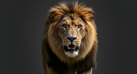 Fototapeta premium Majestic African Lion Portrait A Powerful Symbol of the Wild