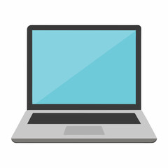 minimalist vector illustration of-a modern laptop