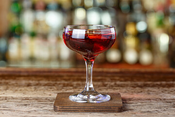 Aperitif cocktail at the bar