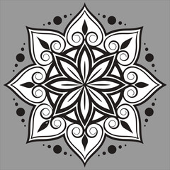 Circular pattern in the form of a mandala. Mehndi style. Decorative pattern in oriental style. Coloring book page. mandala post . mandala 