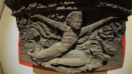 Intricately Carved Deities and Sculptures on Nepal Heritage Temple Walls

