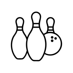 Obraz premium Icon of a bowling ball and pins representing the sport