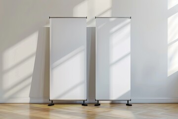 High Definition Image of Two Standing Banner Mockup